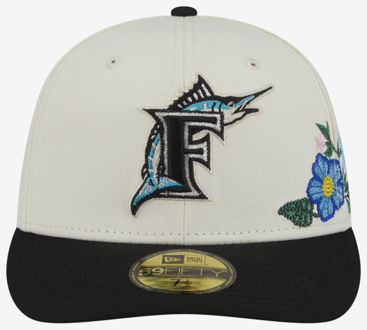 New Era Marlins Tonal Florals Cap Image 2 of 7. Tap to open photo gallery.
