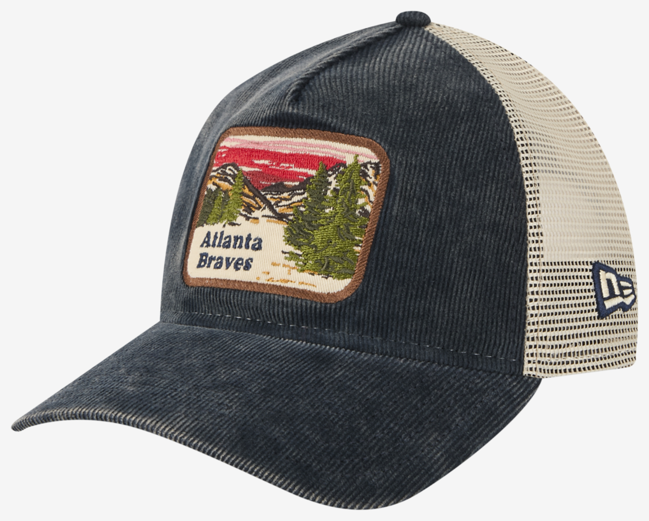 New Era Braves Vintage Landscape Cap Image 1 of 7. Tap to open photo gallery.