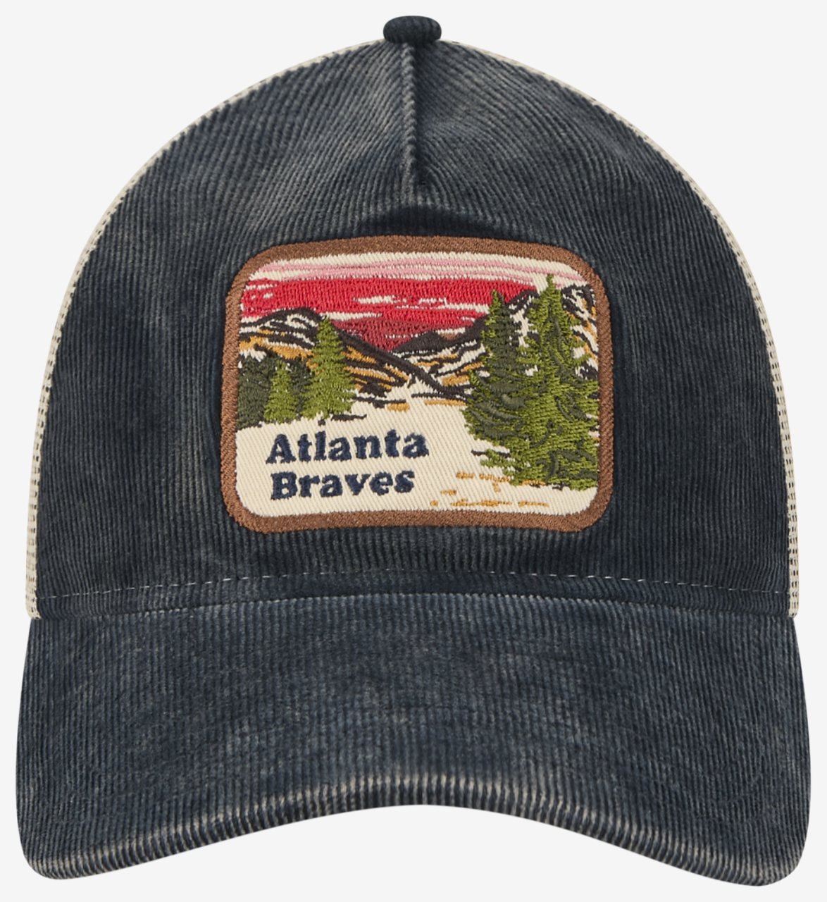 New Era Braves Vintage Landscape Cap Image 2 of 7. Tap to open photo gallery.