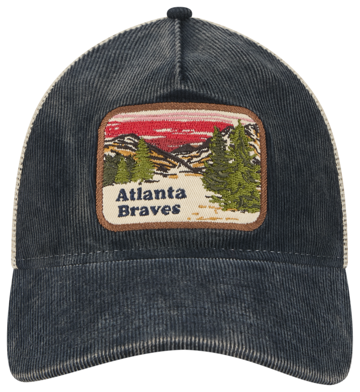 New Era Braves Vintage Landscape Cap Image 2 of 7. Tap to open photo gallery.