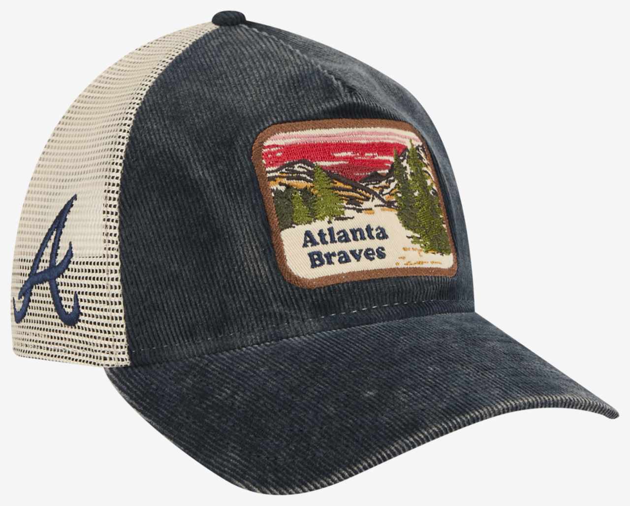 New Era Braves Vintage Landscape Cap Image 3 of 7. Tap to open photo gallery.