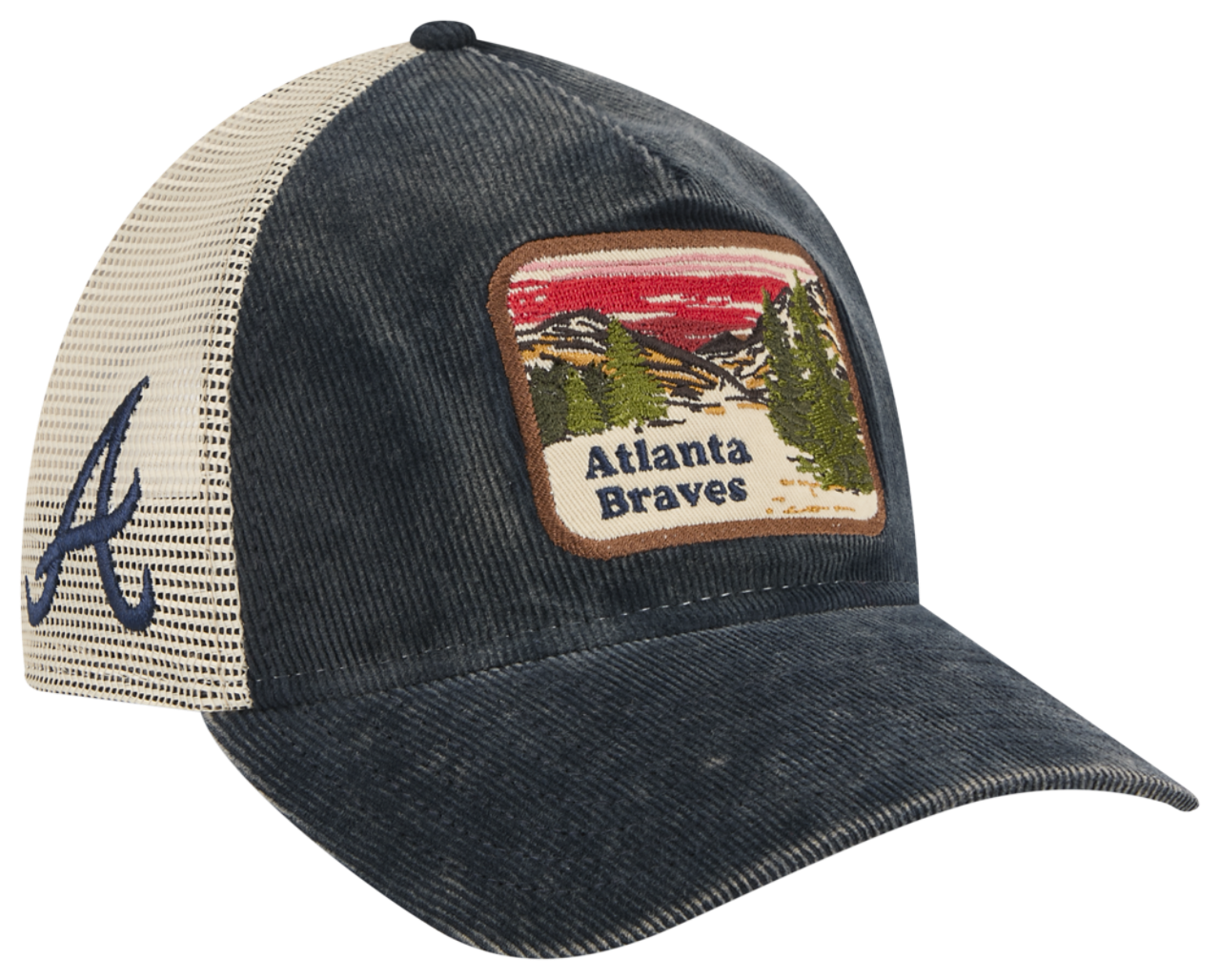 New Era Braves Vintage Landscape Cap Image 3 of 7. Tap to open photo gallery.