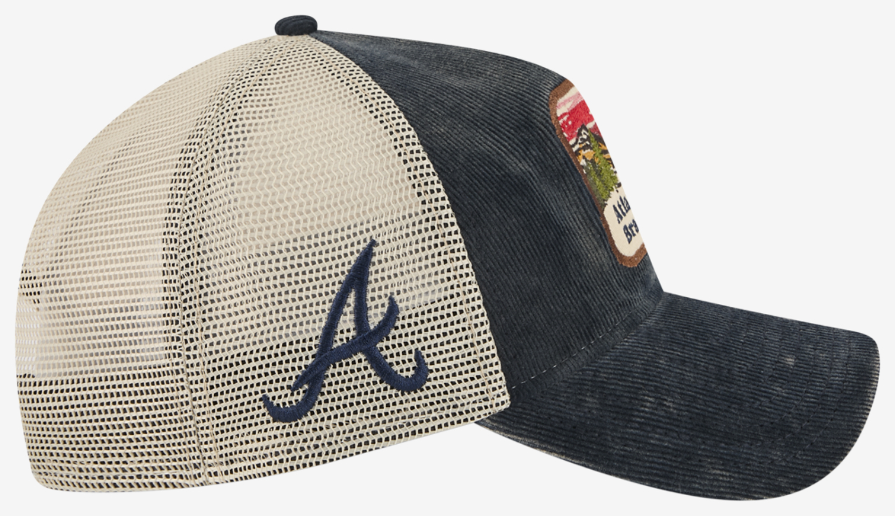 New Era Braves Vintage Landscape Cap Image 4 of 7. Tap to open photo gallery.