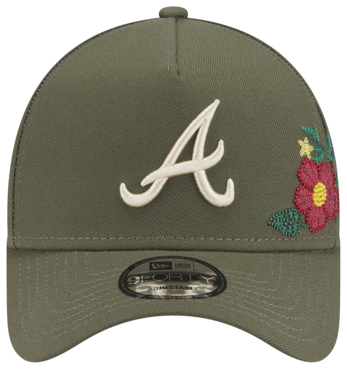 New Era Braves 9Forty A-Frame Floral Cap Image 2 of 7. Tap to open photo gallery.
