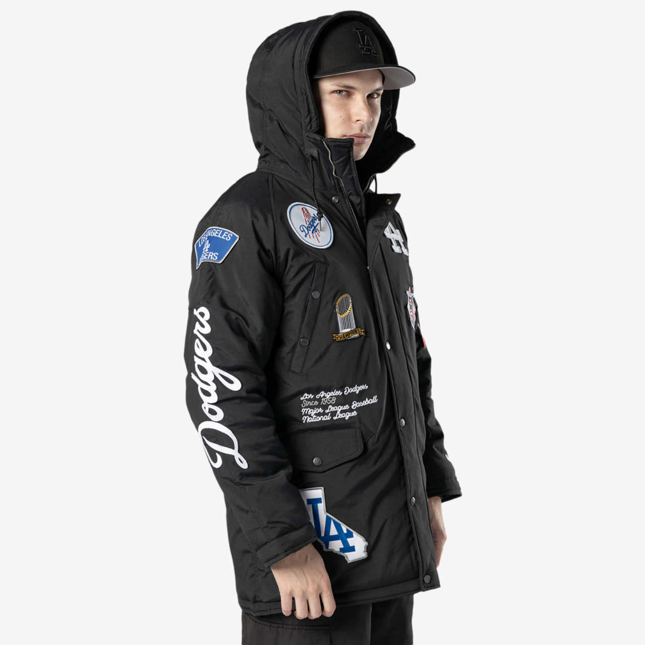 New Era Dodgers Alpha Parka Image 4 of 5. Tap to open photo gallery.