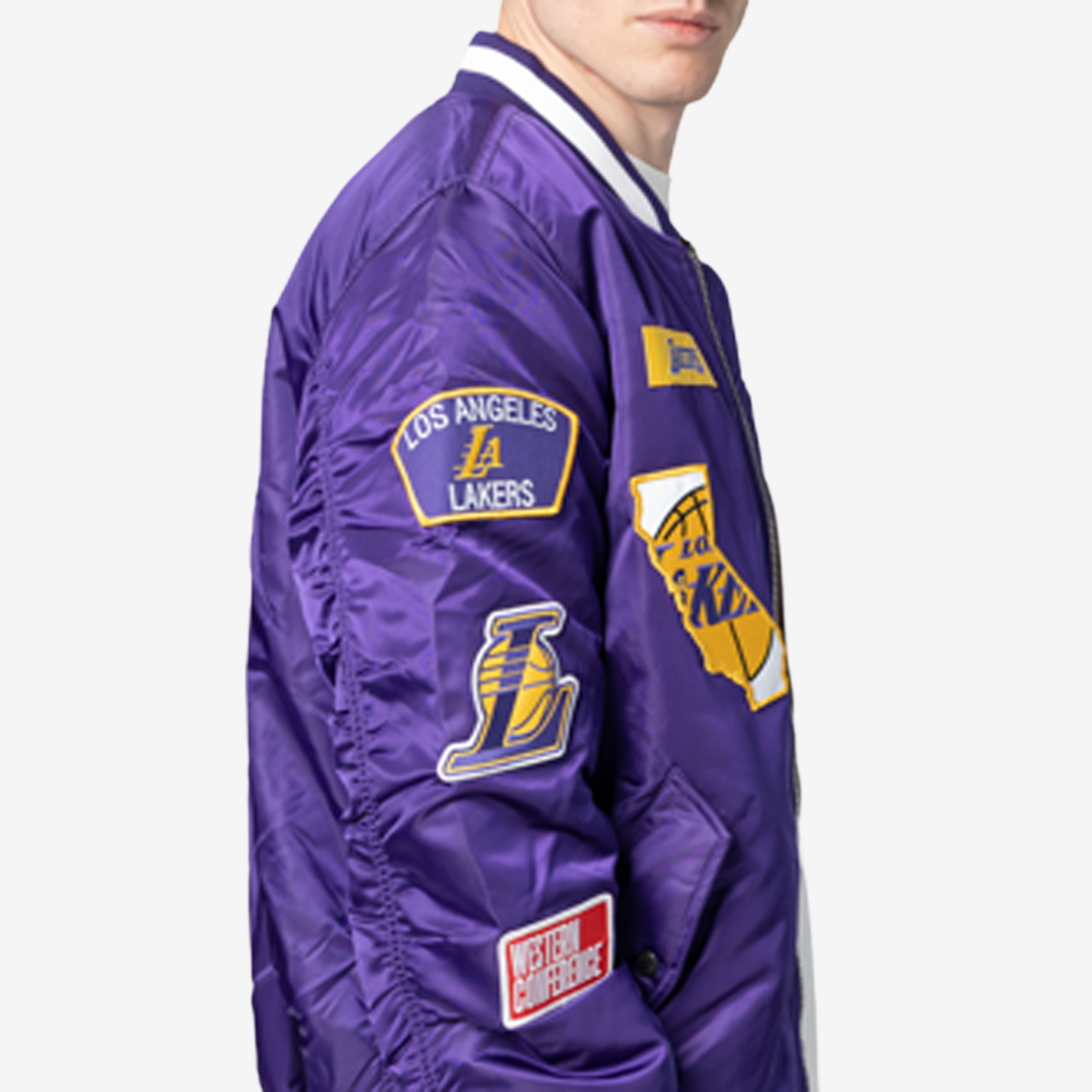 New Era Lakers Alpha Jacket Image 3 of 5. Tap to open photo gallery.