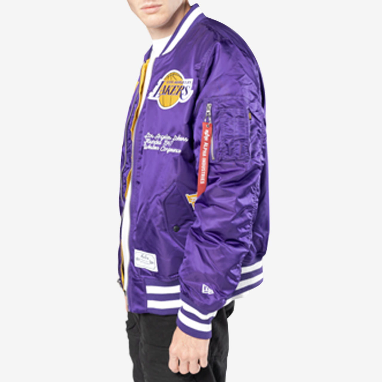 New Era Lakers Alpha Jacket Image 4 of 5. Tap to open photo gallery.