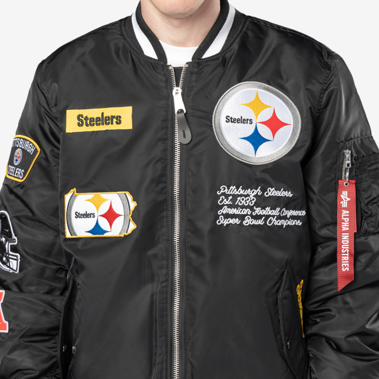 New Era Steelers Alpha Jacket Image 3 of 6. Tap to open photo gallery.