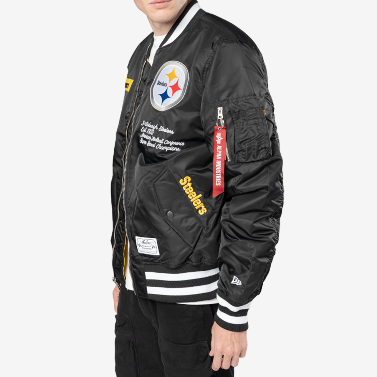 New Era Steelers Alpha Jacket Image 4 of 6. Tap to open photo gallery.