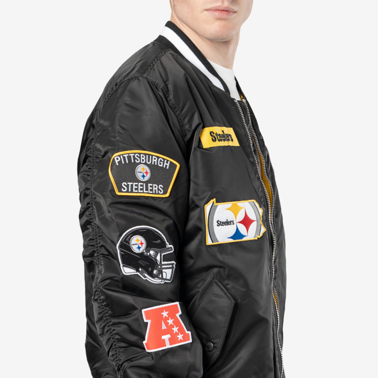 New Era Steelers Alpha Jacket Image 5 of 6. Tap to open photo gallery.