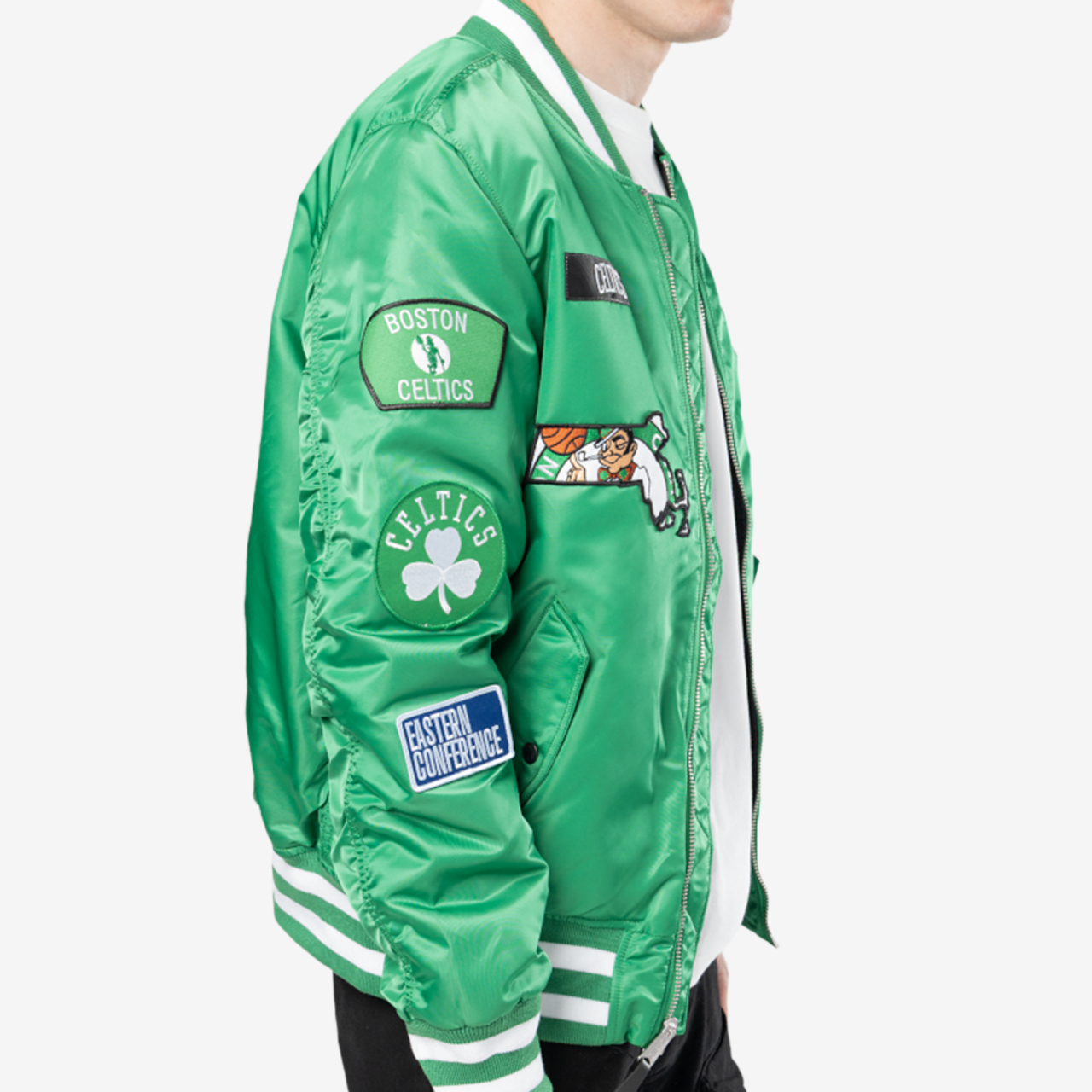 New Era Celtics Alpha Jacket Image 5 of 6. Tap to open photo gallery.