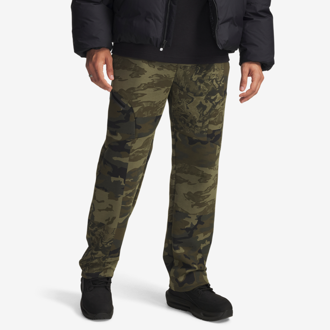 Under Armour Unstoppable Fleece Camo Pants Image 3 of 3. Tap to open photo gallery.