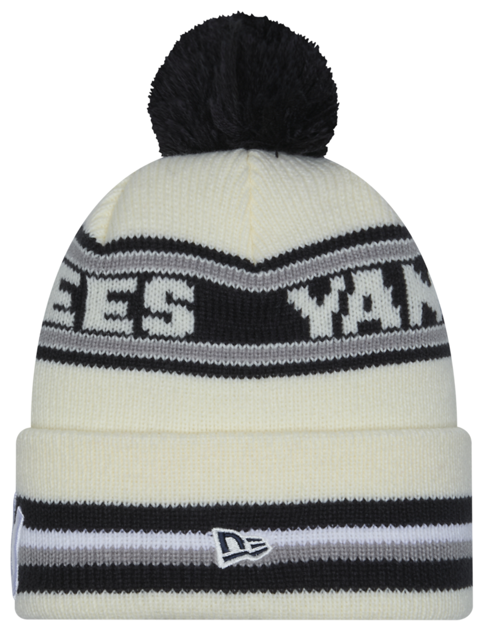 New Era Yankees Striped Classic Pomknit Image 2 of 3. Tap to open photo gallery.