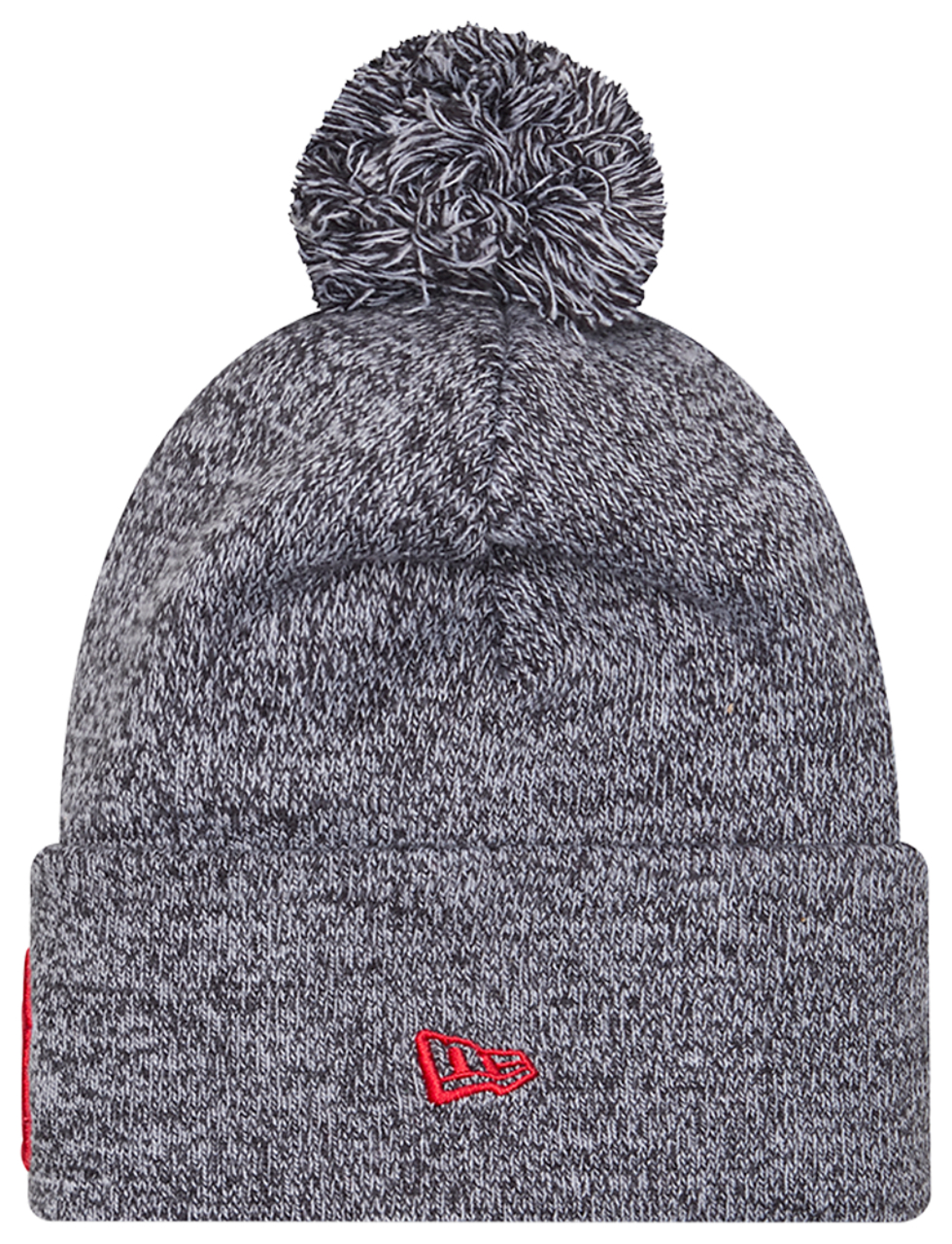 New Era Red Sox Marl Pom Knit Image 2 of 3. Tap to open photo gallery.