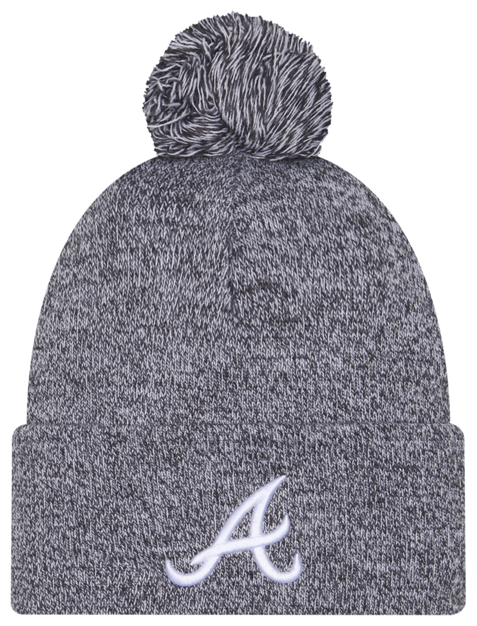 New Era Braves Marl Pom Knit Image 1 of 3. Tap to open photo gallery.