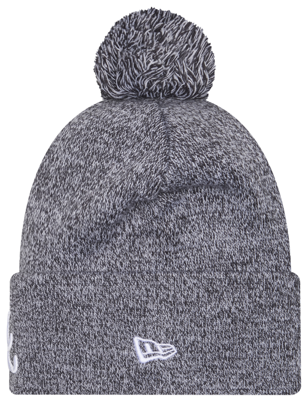 New Era Braves Marl Pom Knit Image 2 of 3. Tap to open photo gallery.