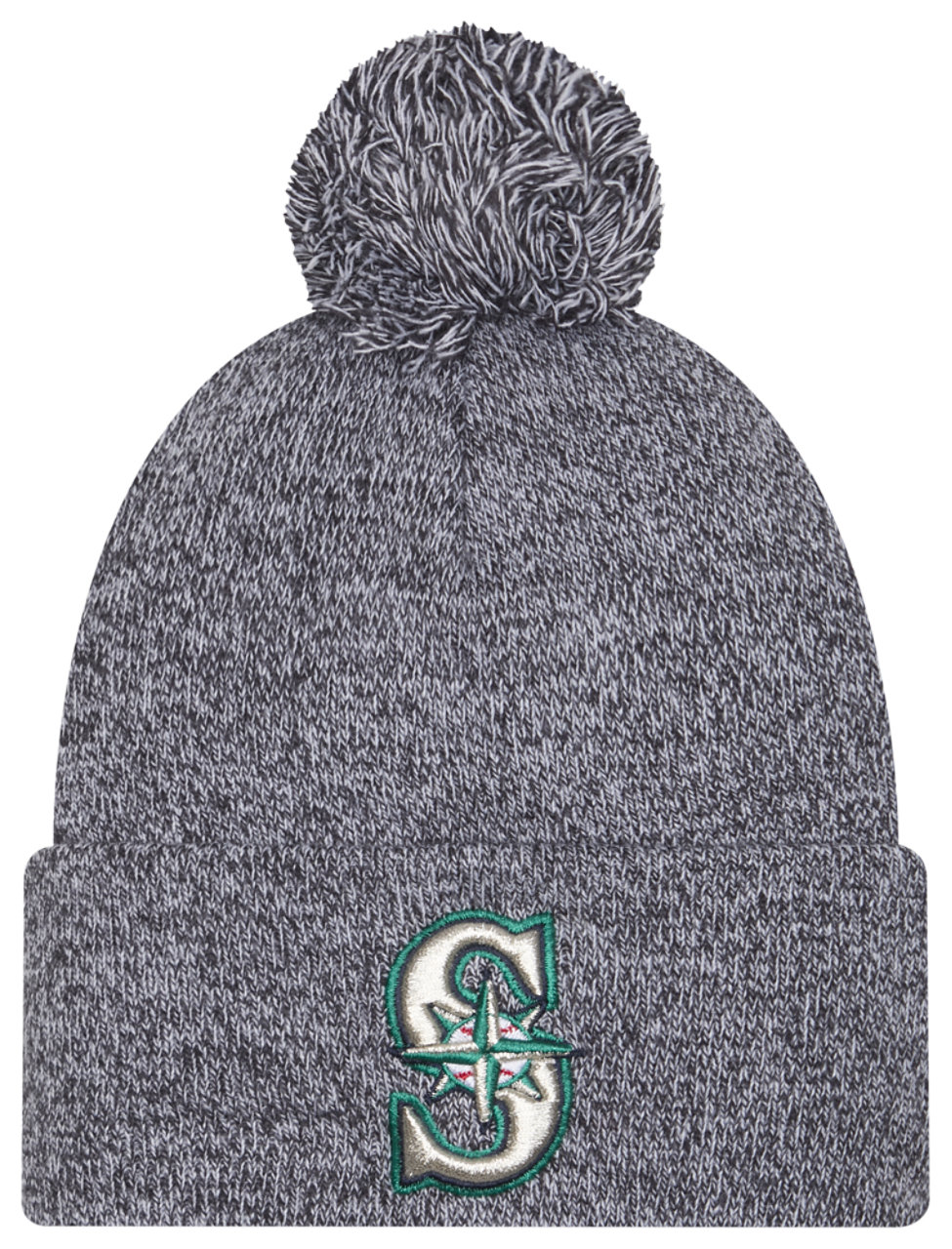 New Era Mariners Marl Pom Knit Image 1 of 3. Tap to open photo gallery.