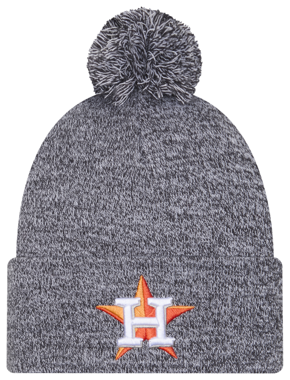 New Era Astros Marl Pom Knit Image 1 of 3. Tap to open photo gallery.