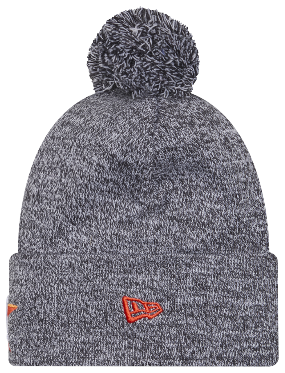 New Era Astros Marl Pom Knit Image 2 of 3. Tap to open photo gallery.