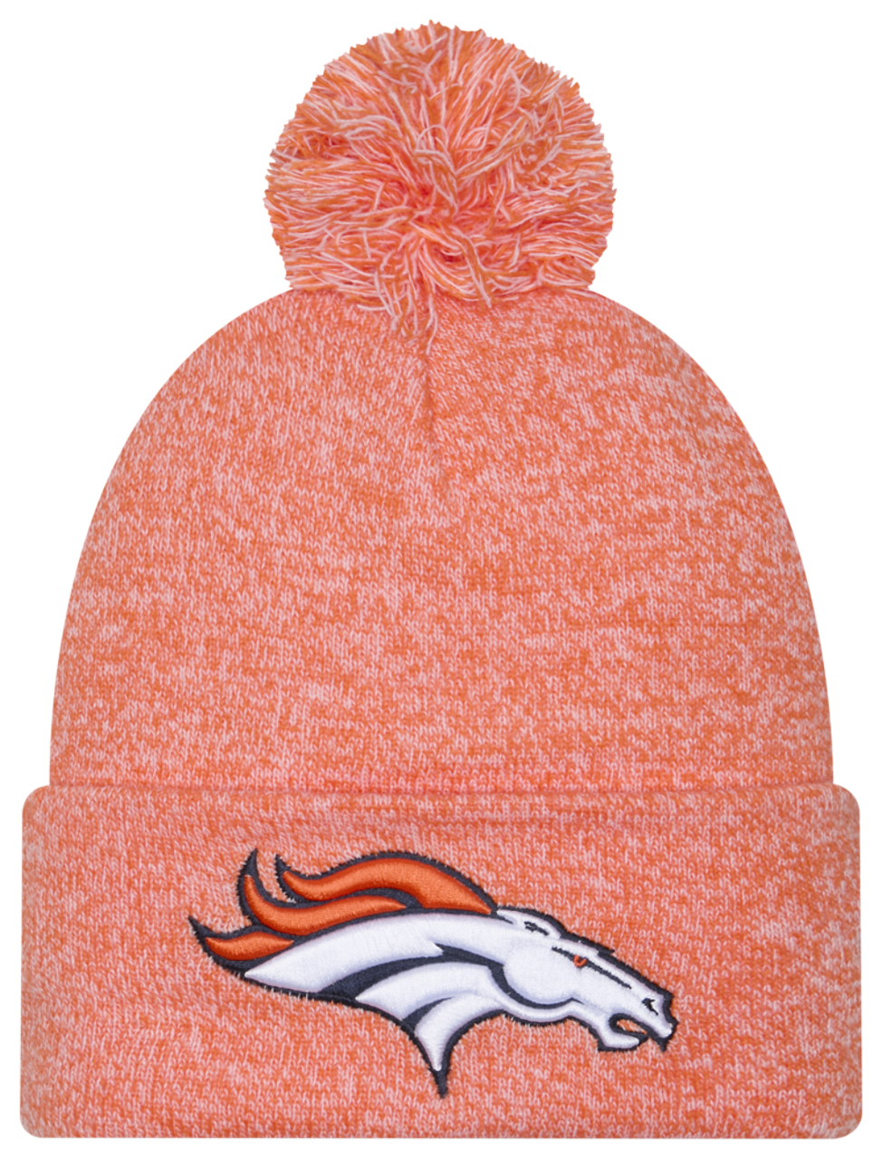 New Era Broncos Marl Pom Knit Image 1 of 3. Tap to open photo gallery.