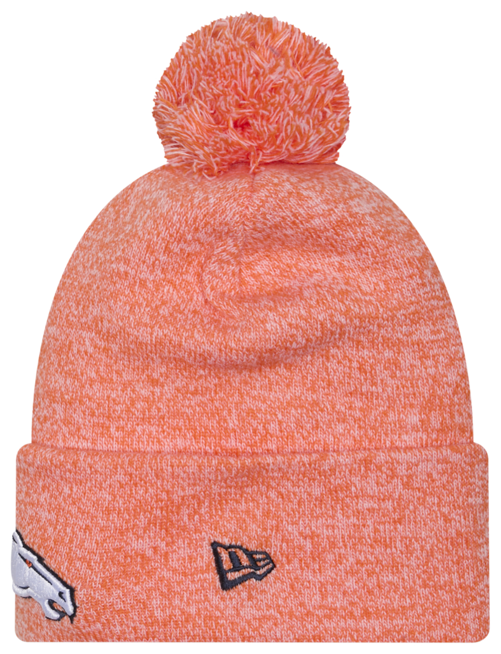 New Era Broncos Marl Pom Knit Image 2 of 3. Tap to open photo gallery.