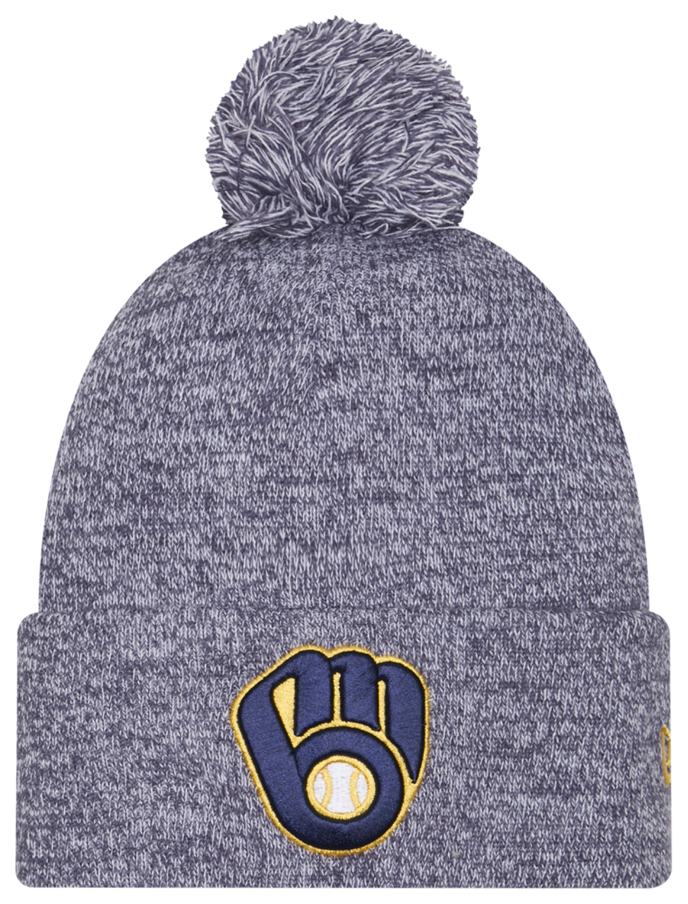 New Era Brewers Marl Pom Knit Image 1 of 3. Tap to open photo gallery.