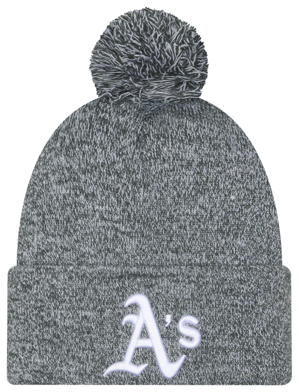 New Era A's Marl Pom Knit Image 1 of 3. Tap to open photo gallery.