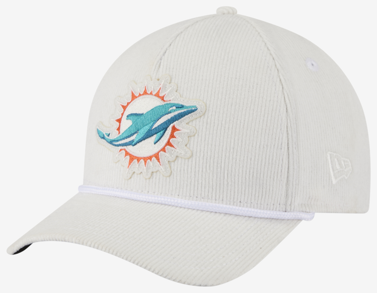 New Era Dolphins 9Forty AF Cord 25130 Cap Image 1 of 7. Tap to open photo gallery.