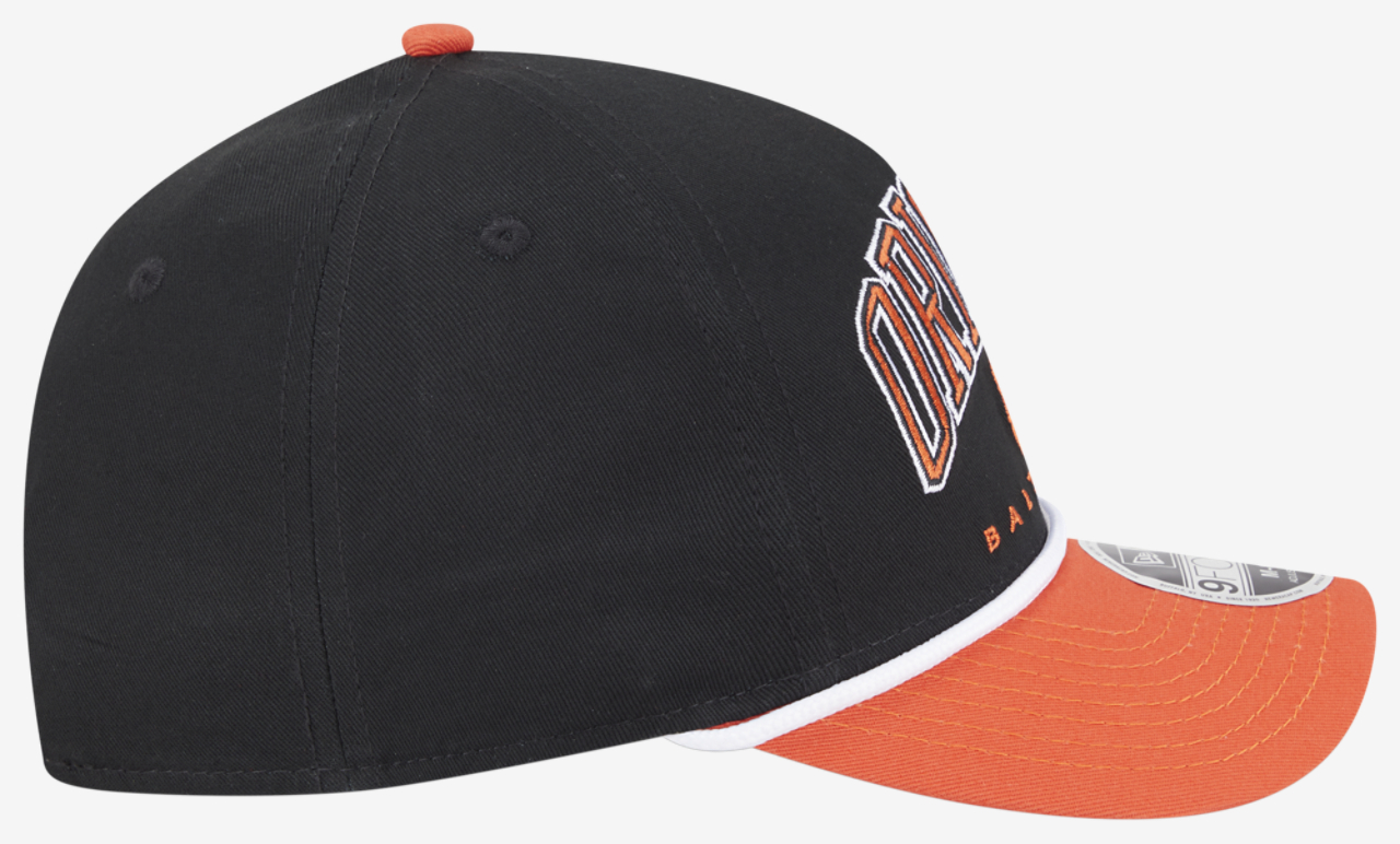 New Era Orioles 9FORTY MC A-Frame Arch Cap Image 5 of 7. Tap to open photo gallery.