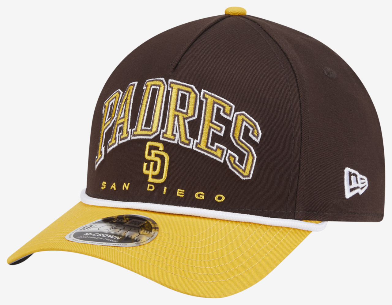 New Era Padres 9FORTY MC A-Frame Arch Cap Image 1 of 7. Tap to open photo gallery.