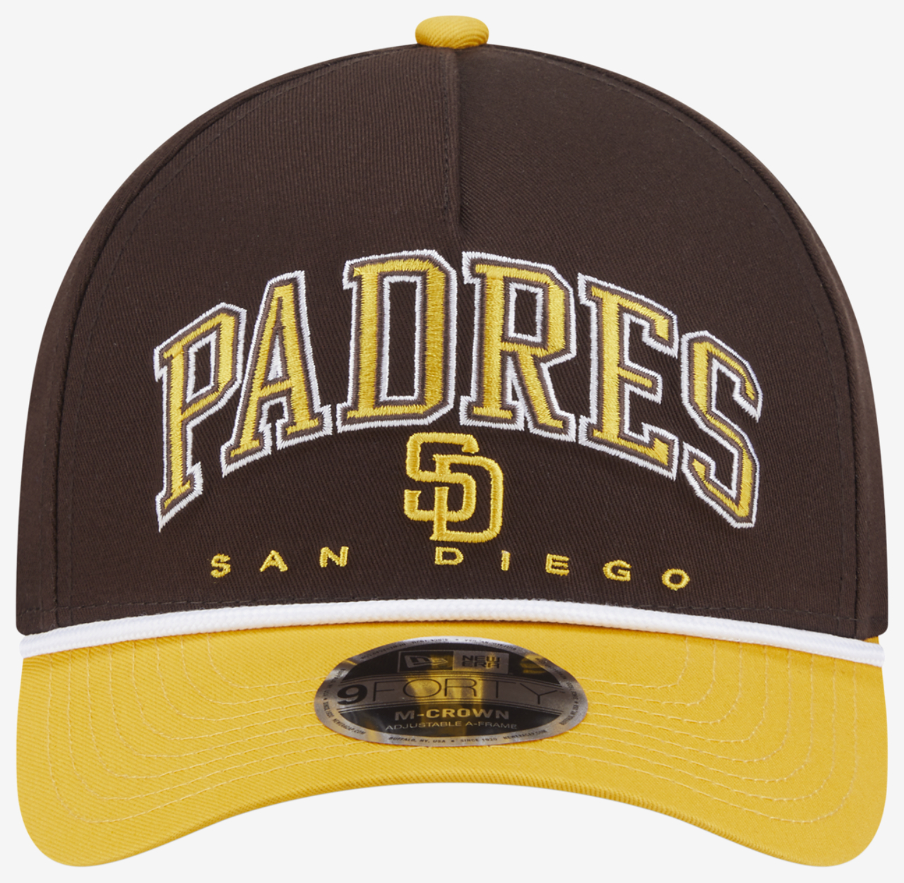 New Era Padres 9FORTY MC A-Frame Arch Cap Image 2 of 7. Tap to open photo gallery.