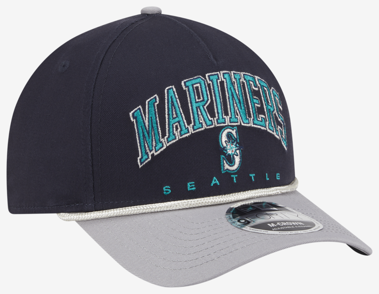 New Era Mariners 9FORTY MC A-Frame Arch Cap Image 3 of 7. Tap to open photo gallery.