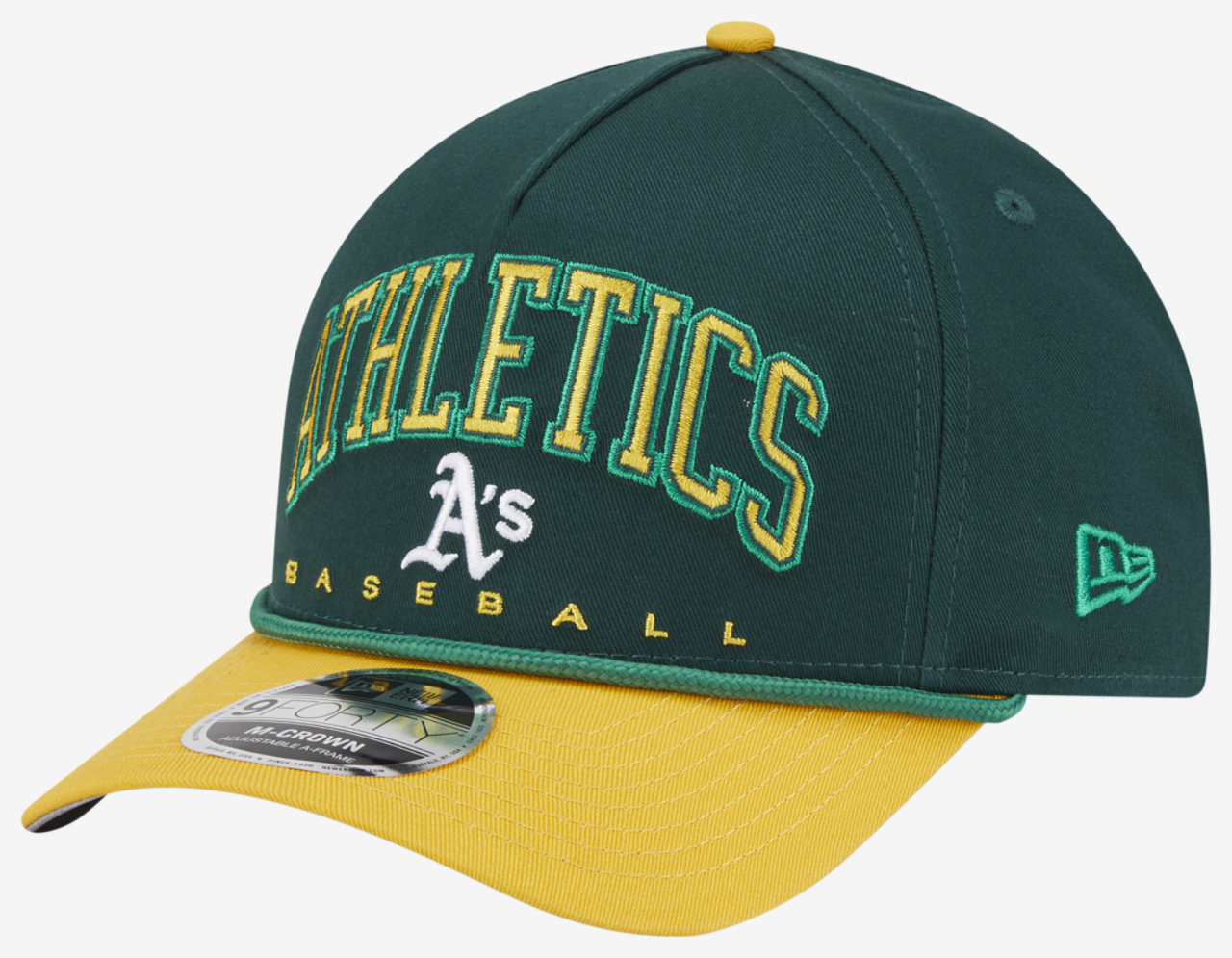 New Era A's 9FORTY MC A-Frame Arch Cap Image 1 of 7. Tap to open photo gallery.