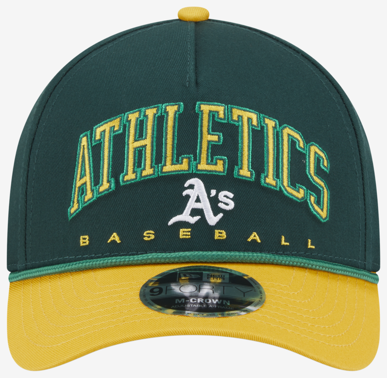 New Era A's 9FORTY MC A-Frame Arch Cap Image 2 of 7. Tap to open photo gallery.