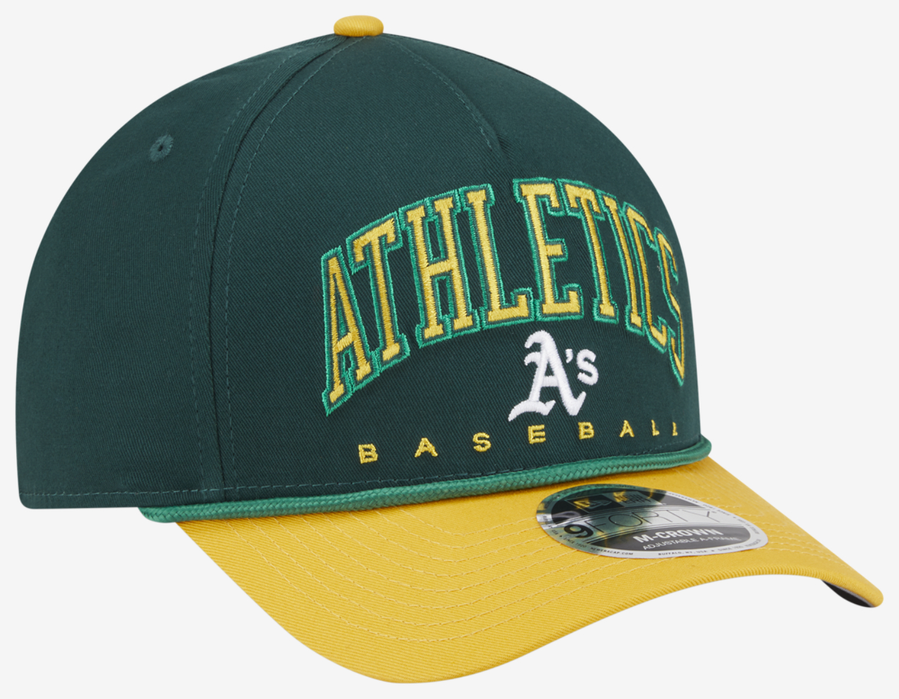 New Era A's 9FORTY MC A-Frame Arch Cap Image 3 of 7. Tap to open photo gallery.