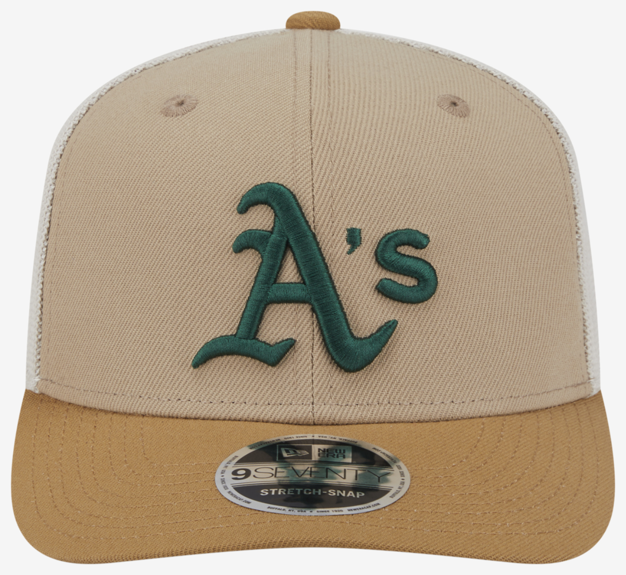 New Era A's 9SEVENTY SS 2T Trucker Image 2 of 7. Tap to open photo gallery.