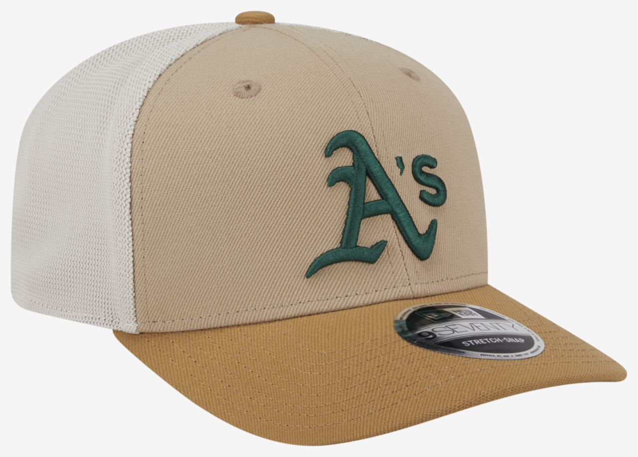 New Era A's 9SEVENTY SS 2T Trucker Image 3 of 7. Tap to open photo gallery.
