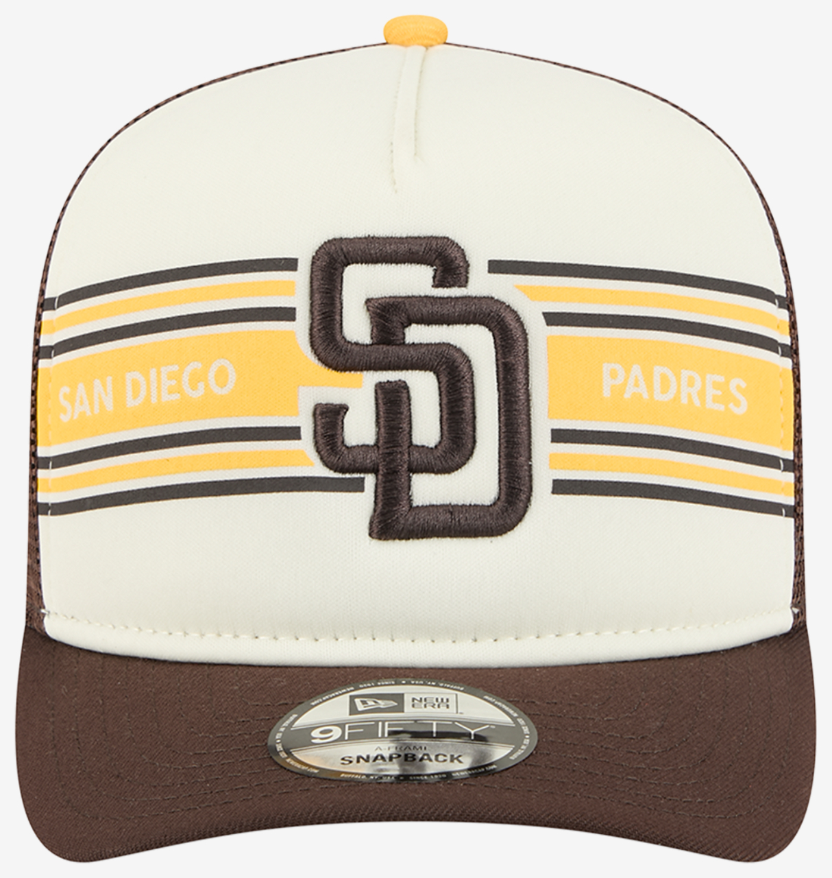 New Era Padres 9FIFTY A-Frame Banner Cap Image 2 of 7. Tap to open photo gallery.