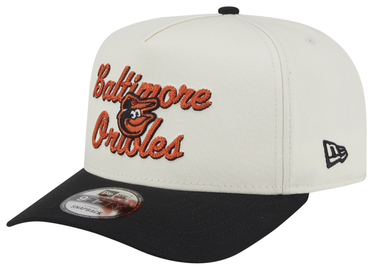 New Era Orioles 9FIFTY A-Frame Chainstitch Cap Image 1 of 7. Tap to open photo gallery.