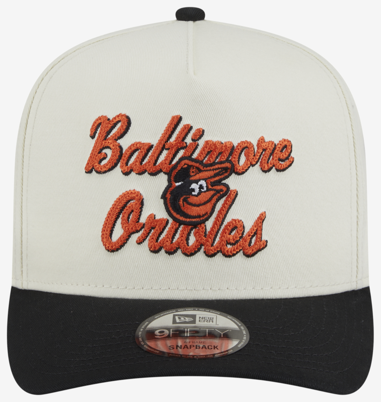 New Era Orioles 9FIFTY A-Frame Chainstitch Cap Image 2 of 7. Tap to open photo gallery.