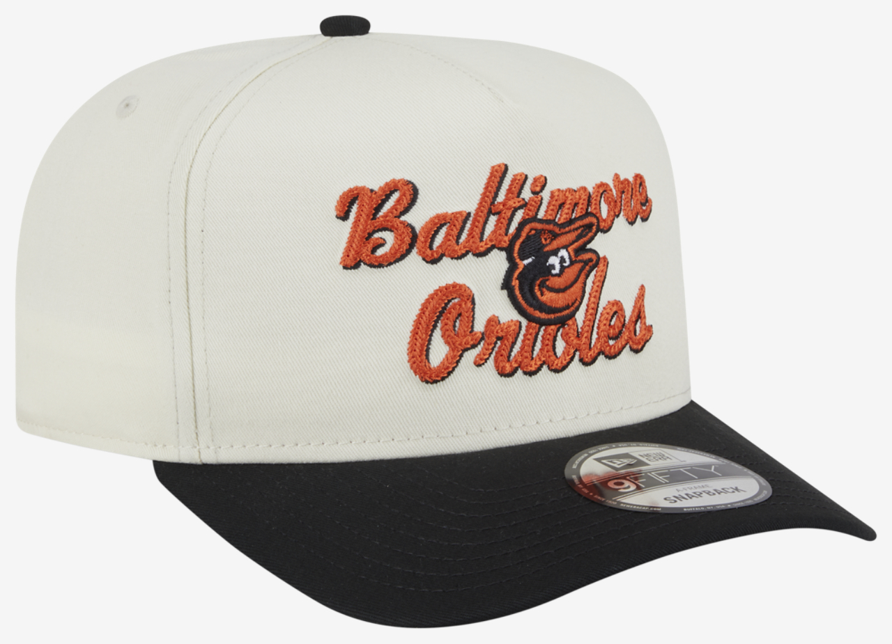 New Era Orioles 9FIFTY A-Frame Chainstitch Cap Image 3 of 7. Tap to open photo gallery.