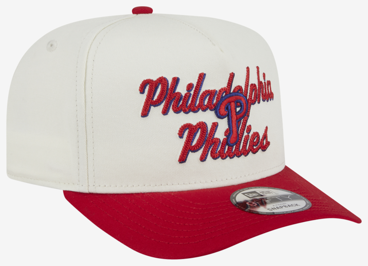 New Era Phillies 9FIFTY A-Frame Chainstitch Cap Image 3 of 7. Tap to open photo gallery.