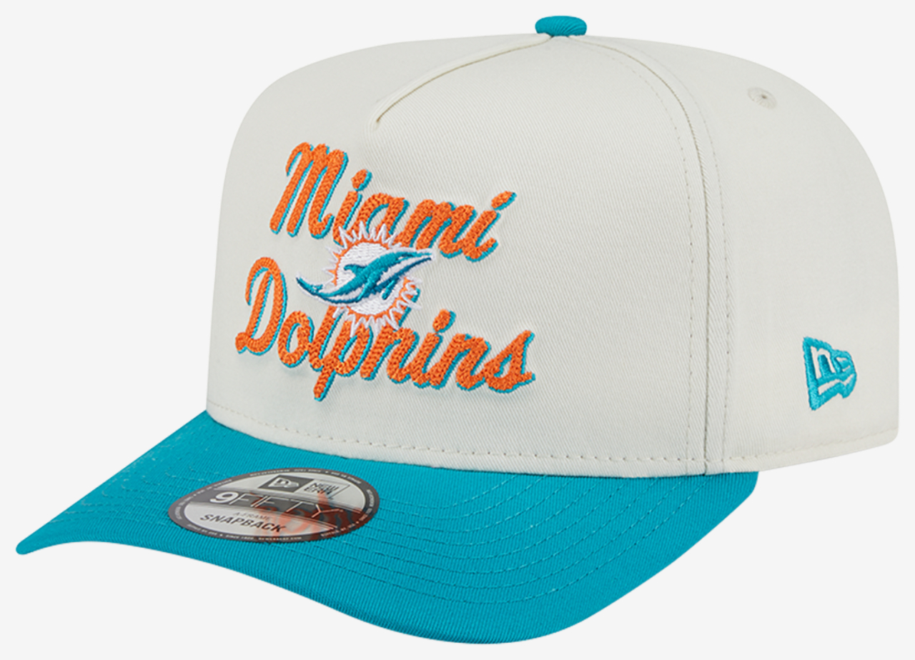 New Era Dolphins 9Fifty AF Chainstitch 25232 Image 1 of 7. Tap to open photo gallery.