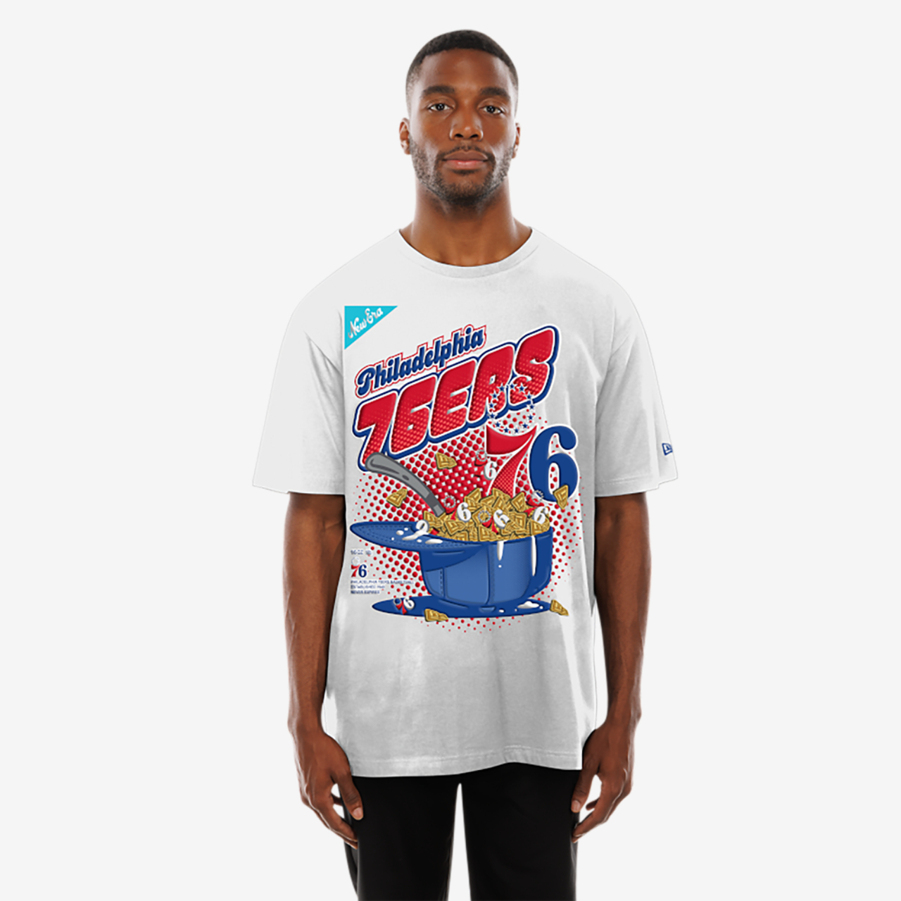 New Era 76ers 2775 Short Sleeve T-Shirt Image 1 of 4. Tap to open photo gallery.