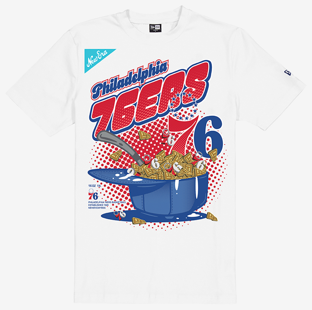 New Era 76ers 2775 Short Sleeve T-Shirt Image 3 of 4. Tap to open photo gallery.