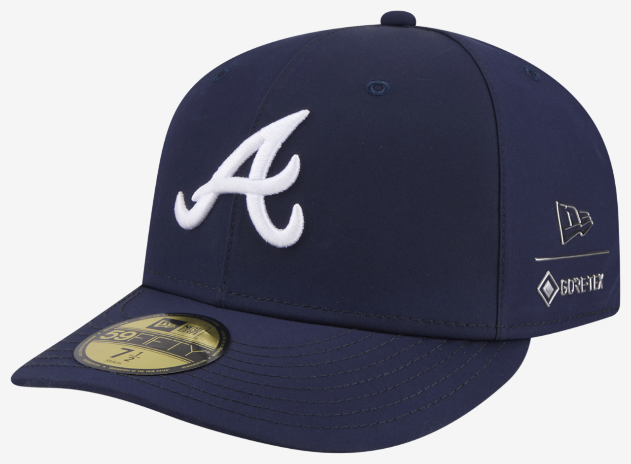 New Era Braves Gortex 59Fifty Fitted Cap Image 1 of 7. Tap to open photo gallery.