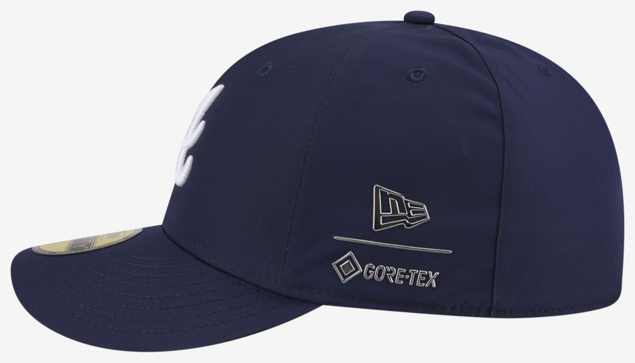 New Era Braves Gortex 59Fifty Fitted Cap Image 6 of 7. Tap to open photo gallery.
