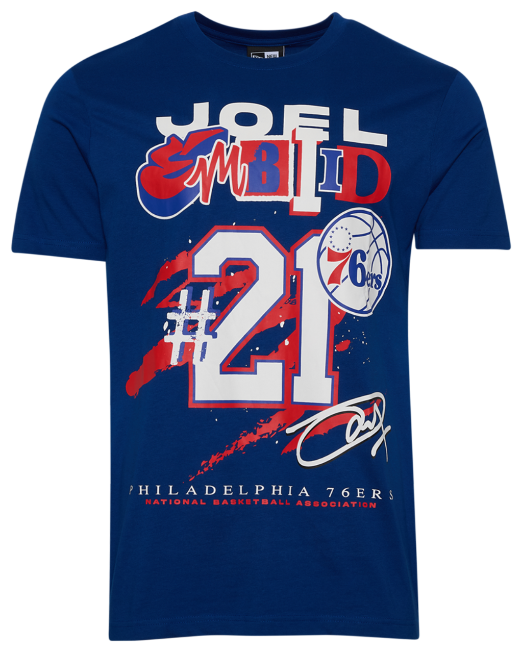 New Era 76ers Joel Embiid Oversize T-Shirt Image 1 of 2. Tap to open photo gallery.