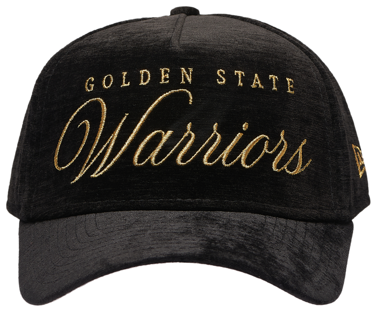 New Era Warriors 940 A Frame Velvet Script Cap Image 2 of 5. Tap to open photo gallery.