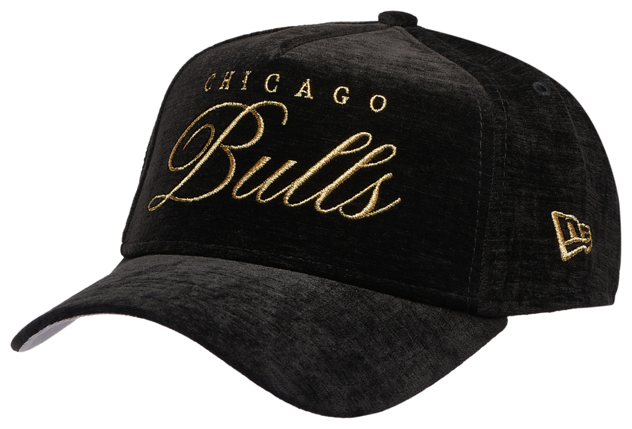 New Era Bulls 940 A Frame Velvet Script Cap Image 1 of 5. Tap to open photo gallery.